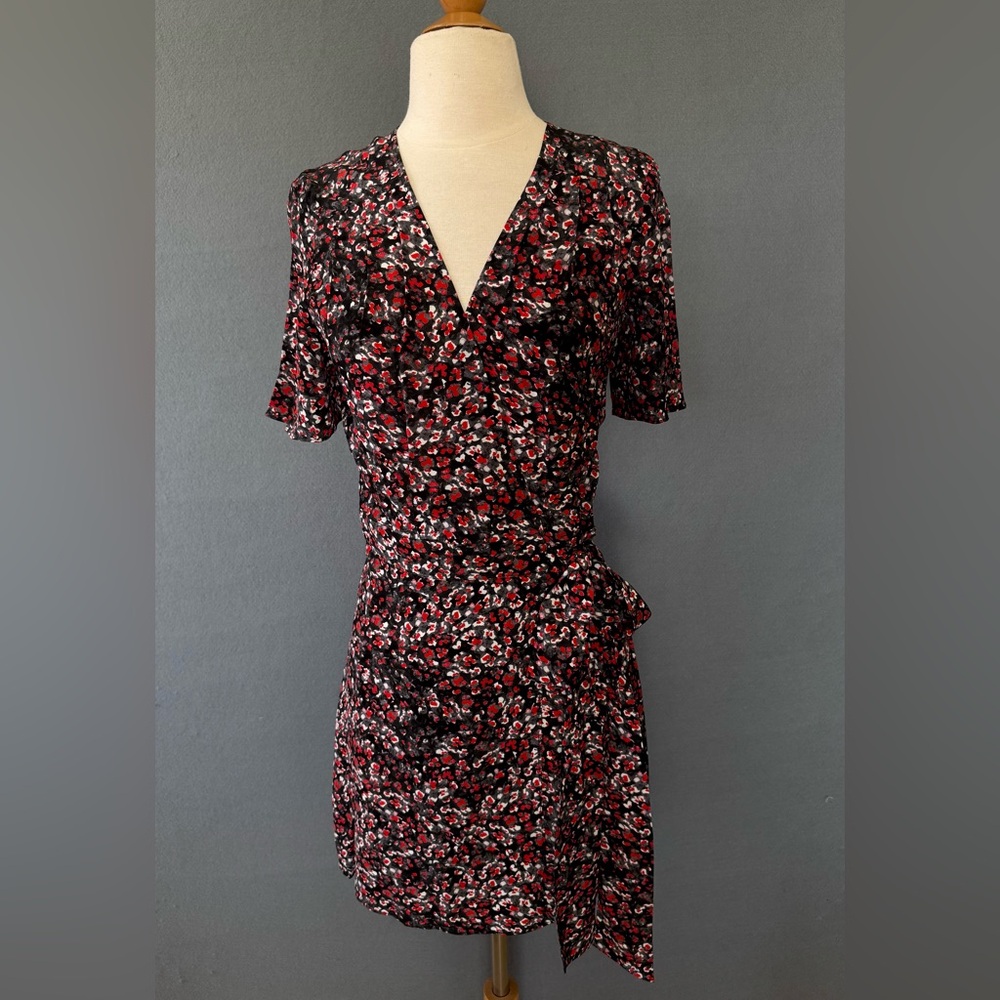 The Kooples Paris Wrap Mini Dress EU 1 US Small NWT $295